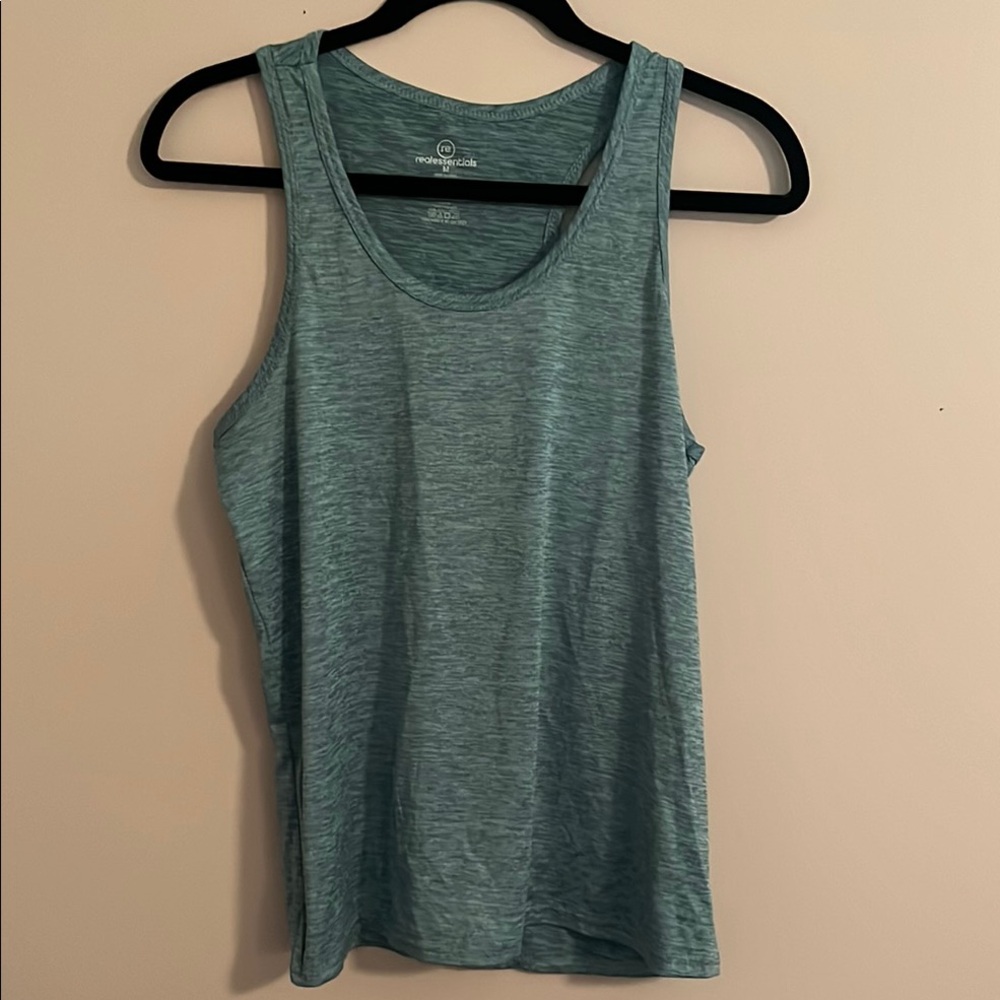Realessentials Green Sleeveless Tank Top Sz M